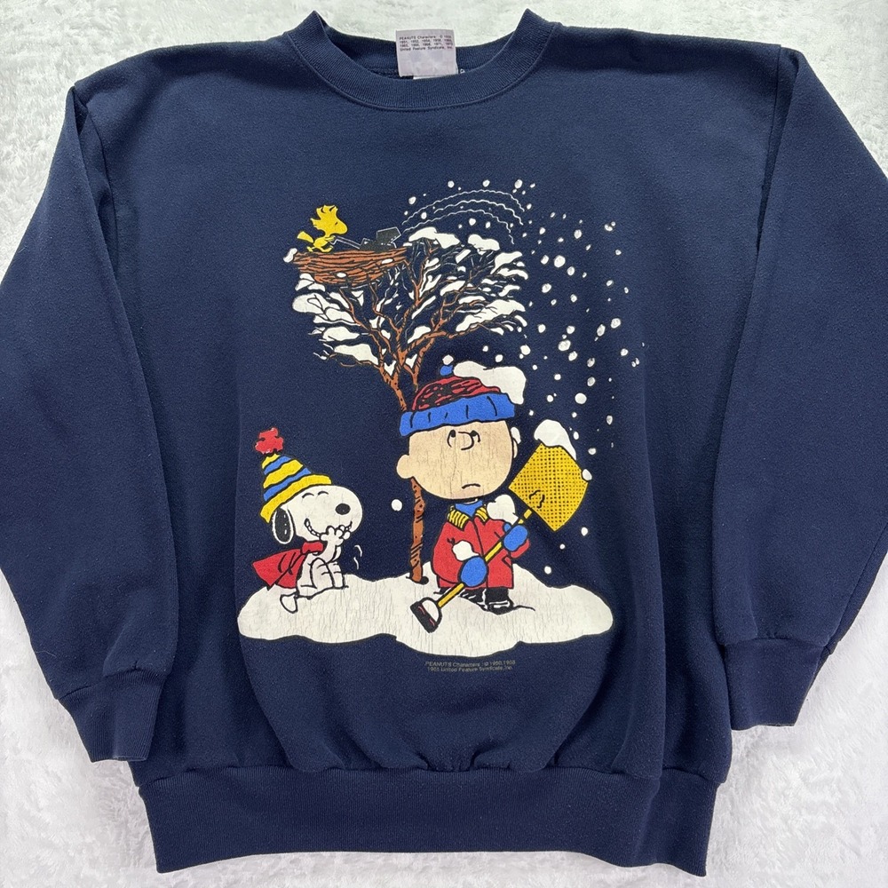 Vintage 70's Peanuts Sweatshirt Womens Size XL Snoopy Charlie Brown Sweatshirt